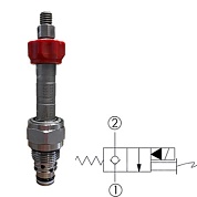 Клапан электромагнитный SAE08 (22л/мин.), НЗ, порт 2 заперт (одн.), авар 