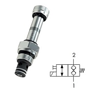 Клапан электромагнитный SAE08 (22л/мин.), НЗ, порт 1,2 заперт
