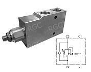 Тормозной клапан односторонний VBCD 1/2 SE/A
