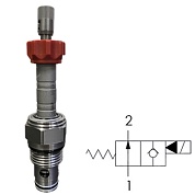 Клапан электромагнитный SAE10 (70л/мин.), НО, порт 1 заперт (одн.), авар.