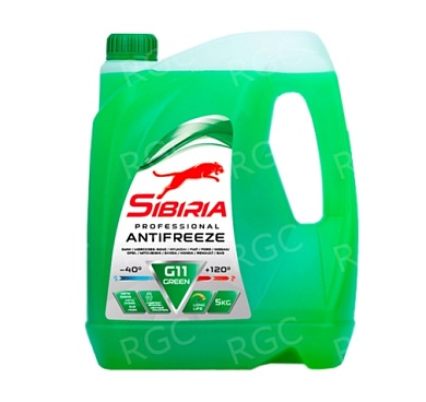 Жидкость охлаждающая антифриз SIBIRIA GREEN G11 5кг