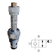 Клапан электромагнитный SAE10 (70л/мин.), НЗ, порт 2 заперт (двуст.), авар.