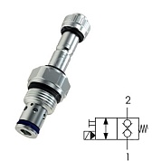 Клапан электромагнитный SAE10 (70л/мин.), НЗ, порт 1,2 заперт (двуст.), авар
