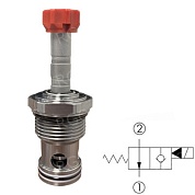 Клапан электромагнитный SAE16 (150л/мин.), НО, порт 2 заперт (одн.)
