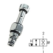 Клапан электромагнитный SAE08 (40л/мин.), НЗ, порт 1,2 заперт (двуст.)