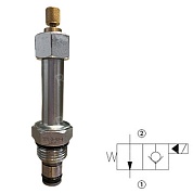 Клапан электромагнитный SAE08 (22л/мин.), НО, порт 2 заперт (одн.)